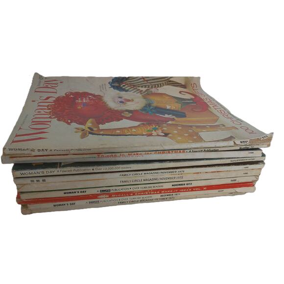 Holiday Christmas Craft Baking Magazines Family Circle Womans Day More SET OF 10 - Picture 2 of 12